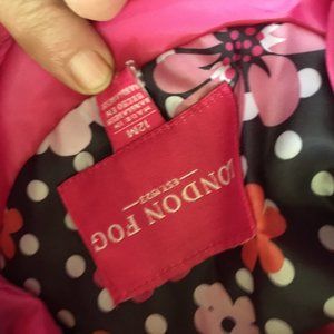 toddler girls 12m london fog pink ruffled jacket